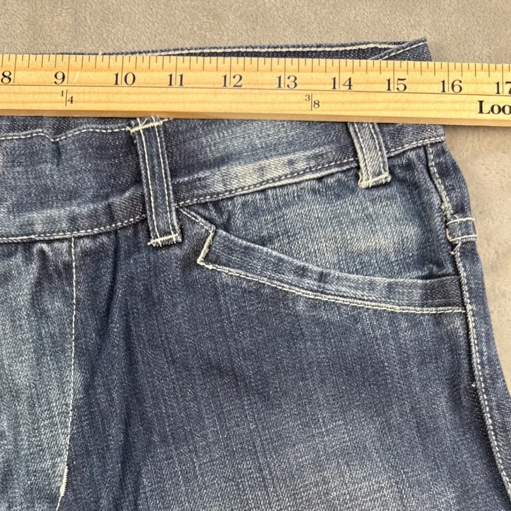 Guess Jeans Mens 31 Blue Bootcut Dark Wash Denim Pants Cotton Macau